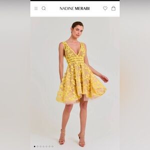 Nadine Merabi Lola Lemon Dress S/M
